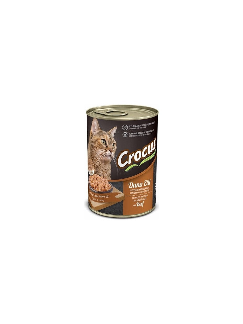 🐾 CROCUS Yetişkin Kedi Dana Etli Yaş Mama 400 Gr – Lezzetli ve Besleyici Ana Öğün