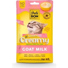 🐾 Delibon Creamy Keçi Sütlü Kedi Ödül Maması 5’li Paket – Lezzetli ve Besleyici Atıştırmalık