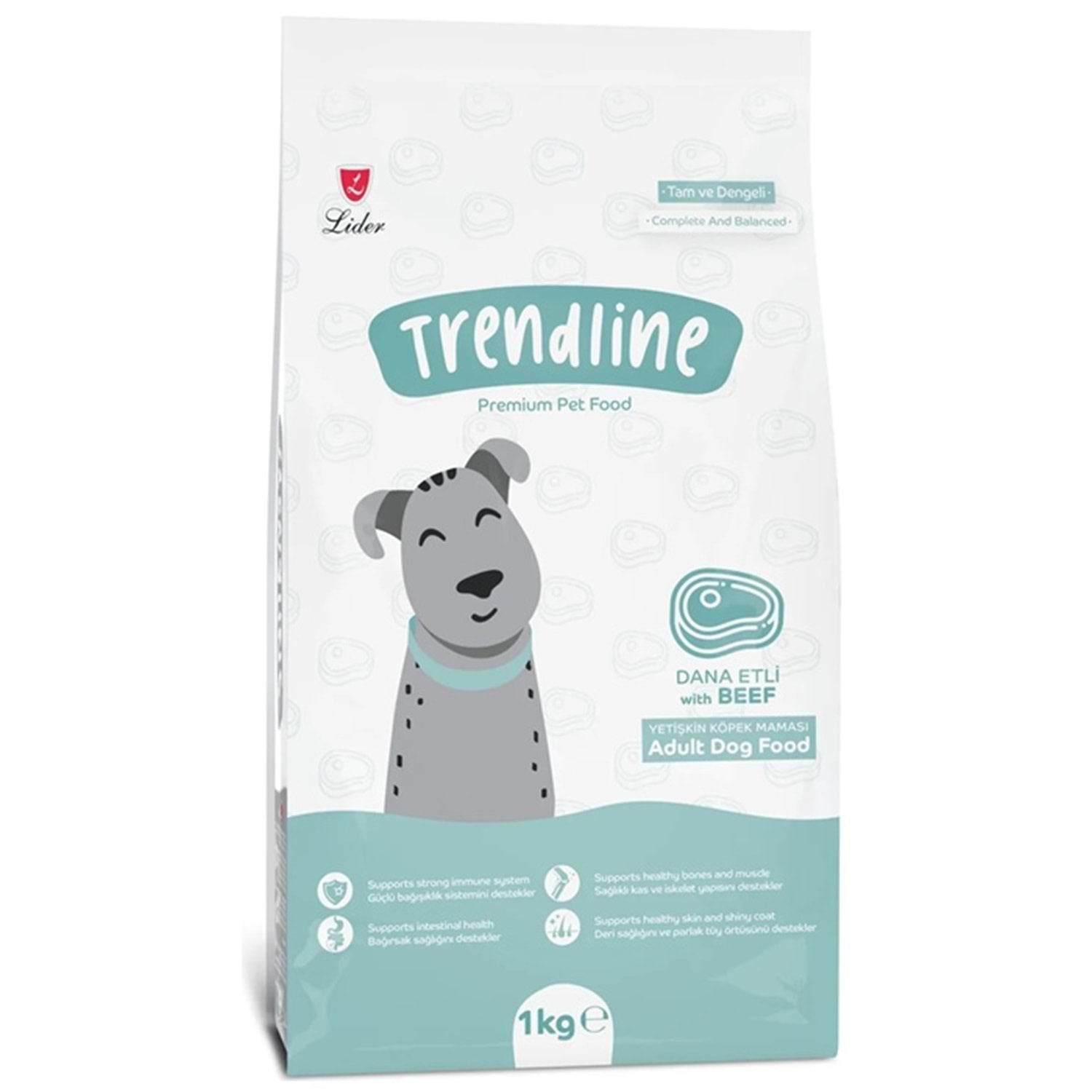 Trendline Beef Adult Dog Food 1 Kg – Dana Etli Yetişkin Köpekler İçin Tam ve Dengeli Kuru Mama