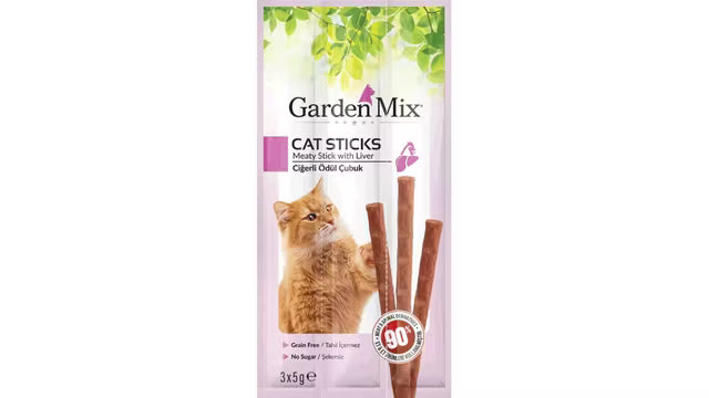 🐱 Gardenmix Ciğerli Kedi Sticks Ödül Maması 3×5 Gr