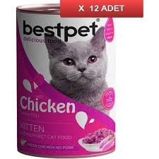 🐾 BESTPET Yavru Kedi Tavuklu Sos İçinde Yaş Mama 400 Gr – Sağlıklı Büyüme İçin Besleyici Öğün