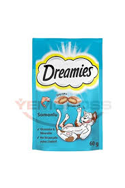 Dreamies Somonlu Kedi Ödül Maması 60 Gr – Çıtır Dışı Yumuşak İçi Lezzetli Atıştırmalık
