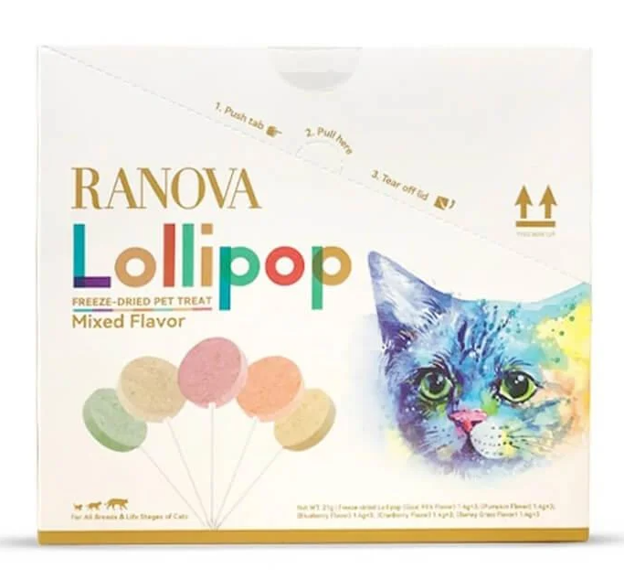 🐾 Ranova Karışık Lezzetli Kedi Lollipop 15'li – Eğlenceli ve Besleyici Ödül Maması