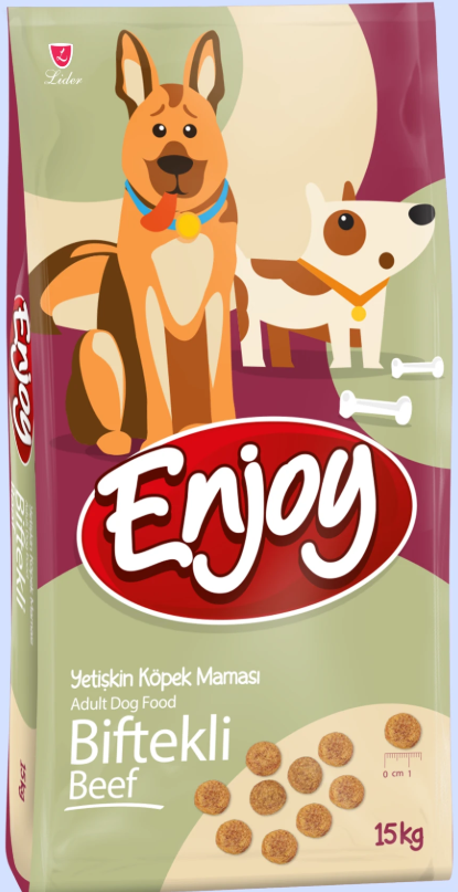 🐾 ENJOY Biftekli Yetişkin Köpek Maması 15 Kg – Güçlü Kaslar ve Sağlıklı Yaşam İçin Dengeli Beslenme