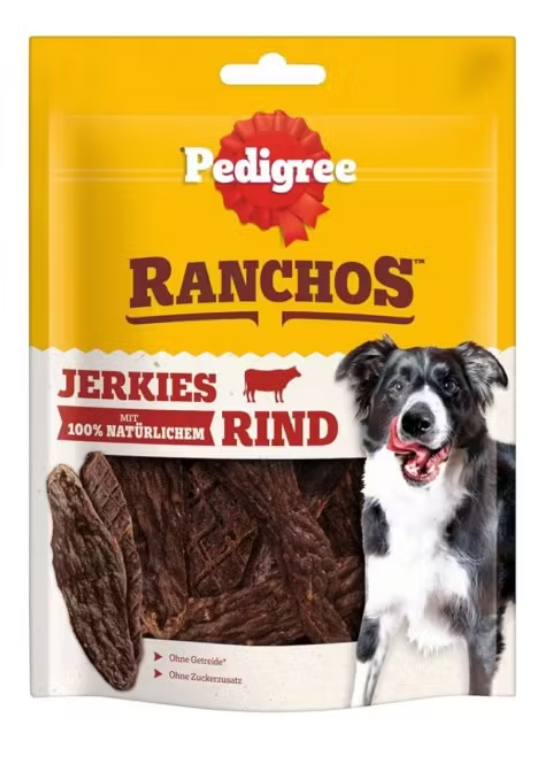 Pedigree Ödül Maması Red Ranchos Jerkies 7x70 gr – Gerçek Etli Lezzetli Köpek Ödül Maması