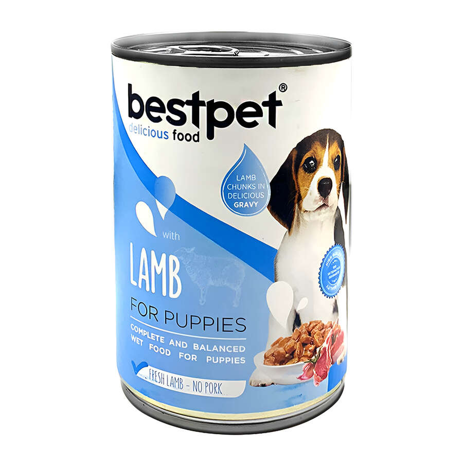 🐾 BESTPET Puppy Kuzu Etli Sos İçinde Köpek Yaş Maması 400 Gr – Yavru Köpekler İçin Besleyici ve Lezzetli Öğün