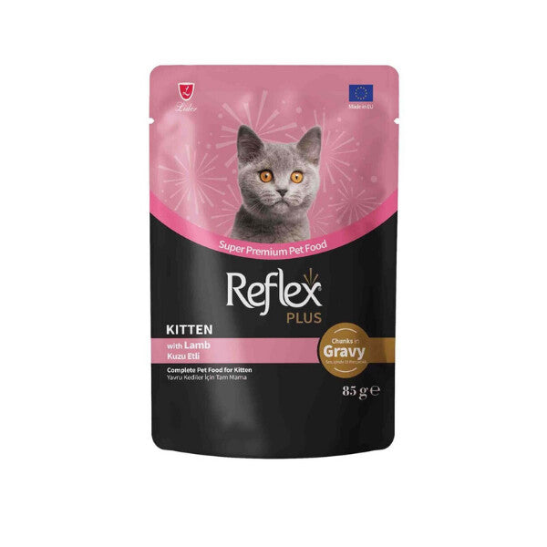 Reflex Plus With Lamb Kuzu Etli Yetişkin Kedi Maması 85 gr – Lezzetli ve Dengeli Islak Mama