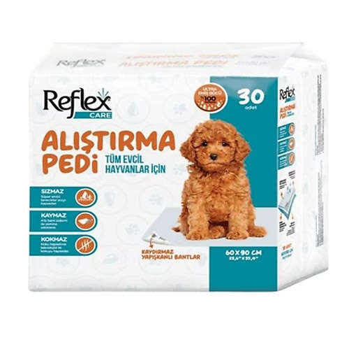 🐾 Reflex Care Alıştırma Pedi 6x90cm 30’lu – Evcil Hayvan Tuvalet Eğitimi İçin Pratik Ped