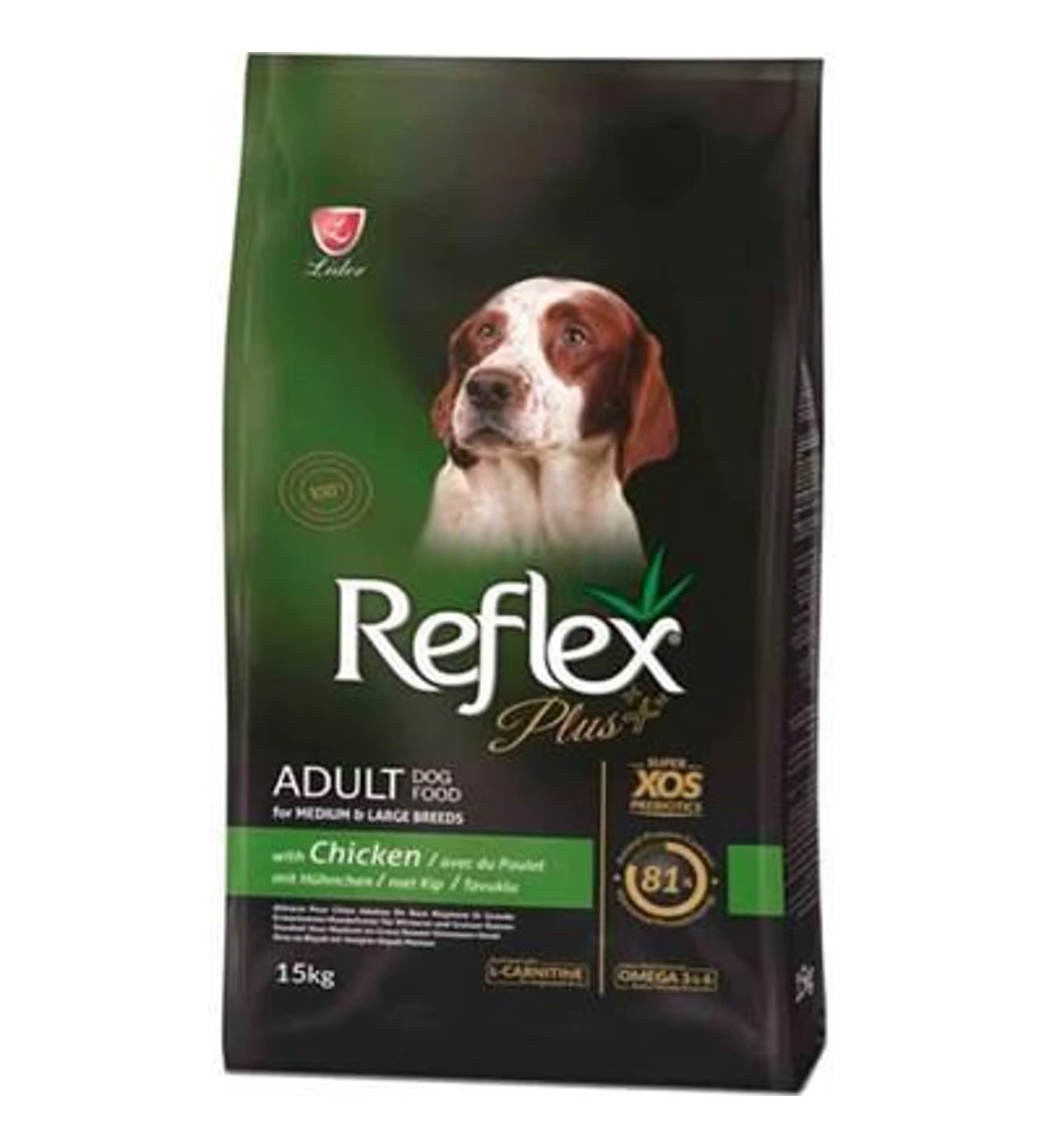 🐕 Reflex Plus Adult Medium & Large Tavuklu Yetişkin Köpek Maması 15 Kg