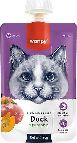 🐾 WANPY Taze Ördekli Bal Kabaklı Kedi Et Ezmesi 90 Gr – Lezzetli ve Besleyici Tamamlayıcı Mama